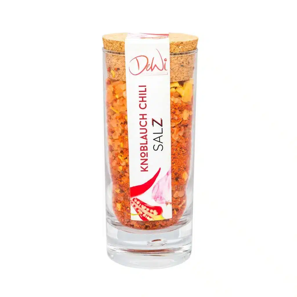 Knoblauch Chili Salz großes Glas von DeWi
